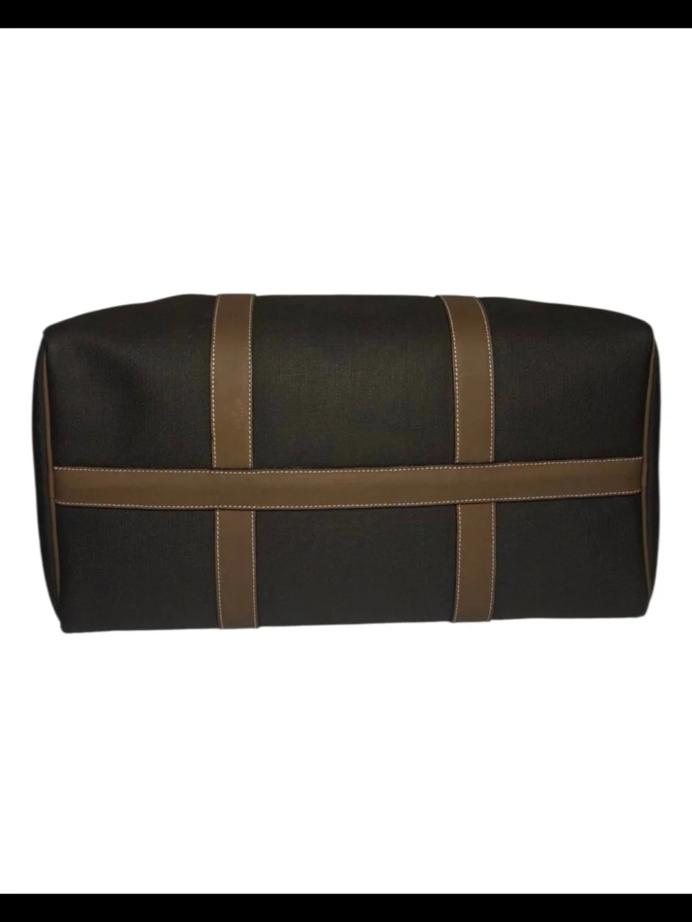 DUNHILL NWOT Men's Canvas & Leath Boston Duffle Bag + Brass Lock & Keys & ID Tag